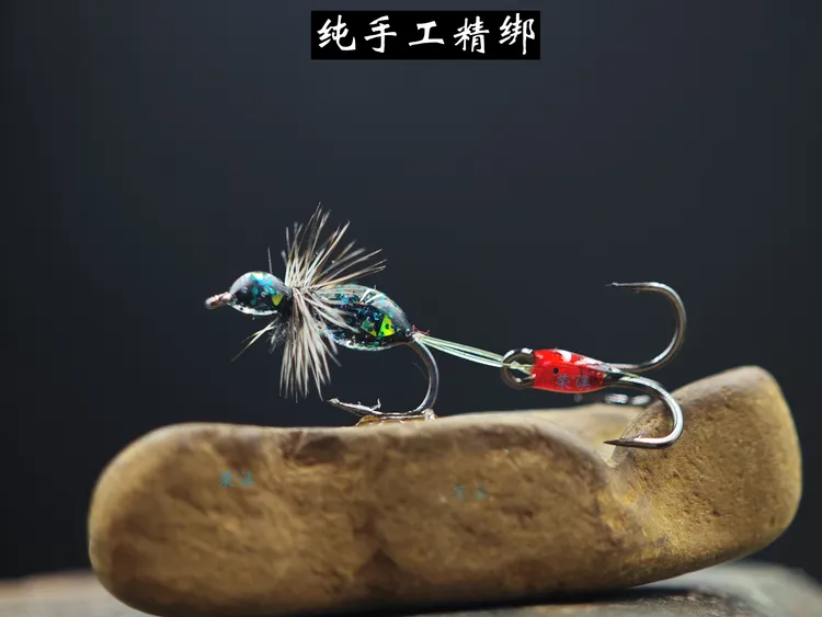 三刺蚁 双钩溪流飞蝇钩防脱钩 可垂钓白条 马口 翘嘴 鱤鱼 青梢 