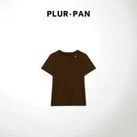 PLUR·PAN百搭慵懒风纯色T恤