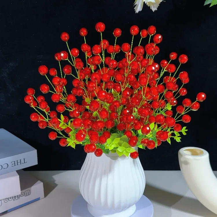 【送防摔花瓶】12厘红运果 材料包手工DIY制作材料
