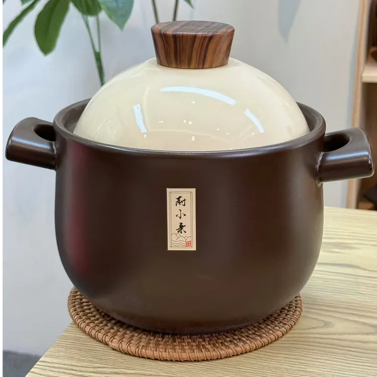 厨小亲金刚砂锅煲家用燃气煲仔饭耐高温干烧不易裂陶瓷锅