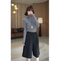 9.24【薇薇绮】时尚纯色高领打底上衣长袖显瘦T恤2025新款 E214