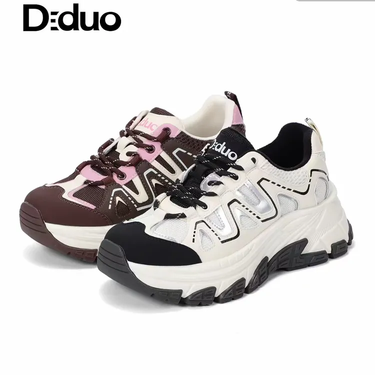 秋季新款户外徒步女鞋轻便透气厚底休闲运动鞋D7D919D4KA6