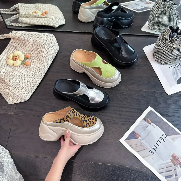 千之恋同款增高8cm夏季新款轻奢爆款休闲风百搭软底透气女鞋凉拖