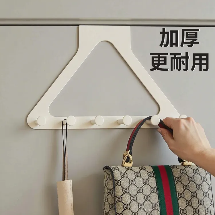 优勤门后挂钩衣服挂架卧室挂衣架壁挂墙上免打孔强力浴室置物收纳