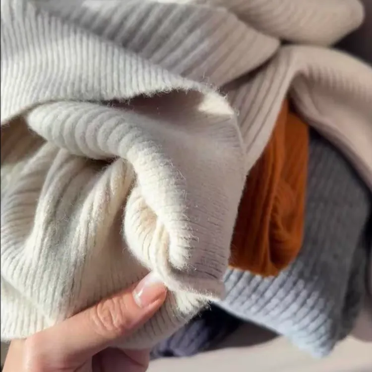 春秋慵懒风V领针织打底衫女长袖时尚休闲纯色秋冬装百搭保暖毛衣