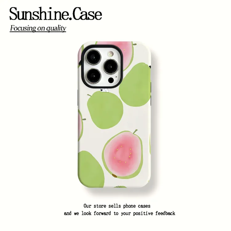 菲林二合一适用苹果华为vivo小米oppo手机壳粉红芭乐16PRO/15