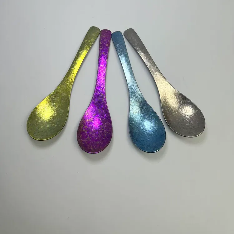 纯钛结晶冰花伯爵勺子个人专用高端吃饭勺加厚调羹汤匙餐勺精美