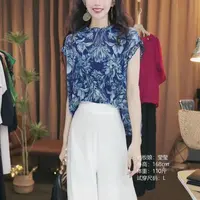 老钱风设计感前后两穿印花衬衫夏季新款宽松显瘦百搭洋气雪纺衫