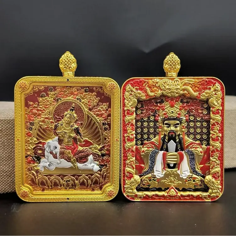 25年新款五爷唐卡吊坠双面生肖款民族风十二生肖吊坠保色不掉色