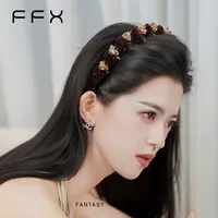 弗弗西FFX【星钻密语】高级手工编织碎发整理高颅顶发箍