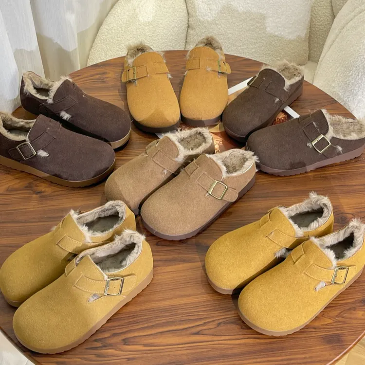 XGXC复古文艺勃肯冬新款百搭休闲舒适软底勃肯女鞋拖鞋XG7818-1J