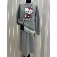 D5859韩系松弛感时尚套装女新款圆领卡通套头卫衣+半身裙两件套