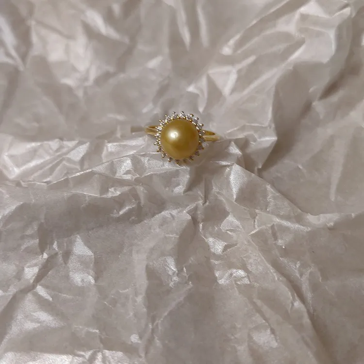 珍圆满    金曜星辉戒指     S925银珍珠戒指