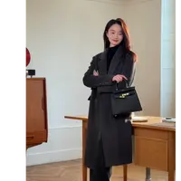 HELA AOMI“苏力线.人生大衣”羊驼毛65%绵羊毛大衣CY5DB08606