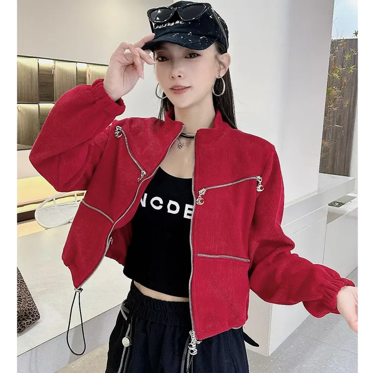 秋冬新款7000#雪尼尔短款小外套