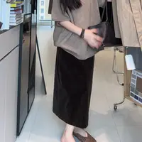 【DAIDAI专属】复古灯芯绒小众设计感开叉半裙#0951
