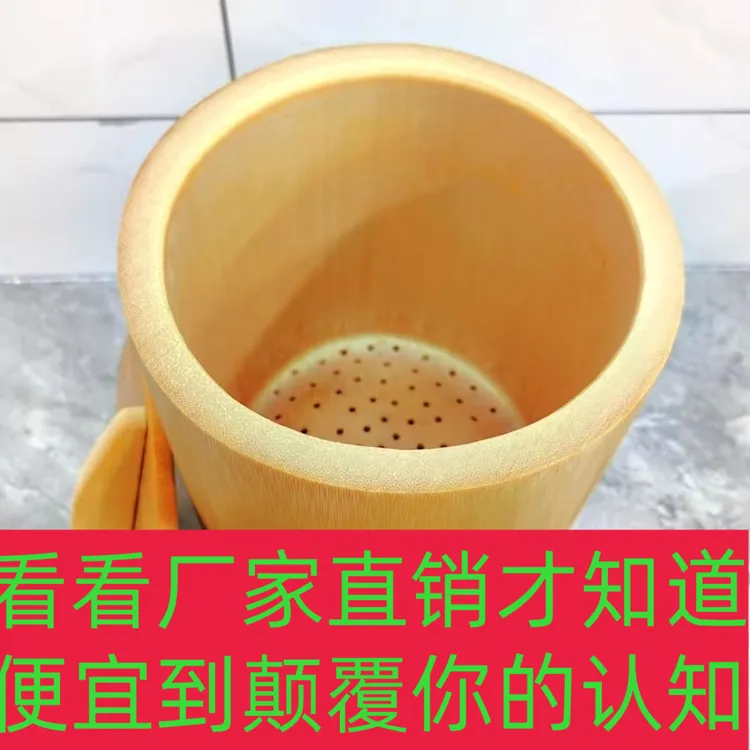 无品牌厨房家用正子竹子竹筒手工竹甑子带盖蒸米饭桶传统竹制高档