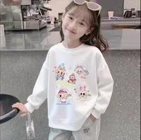 拉布布现货2025女童春秋卫衣卡通印花女夏季常规版型圆领亲肤