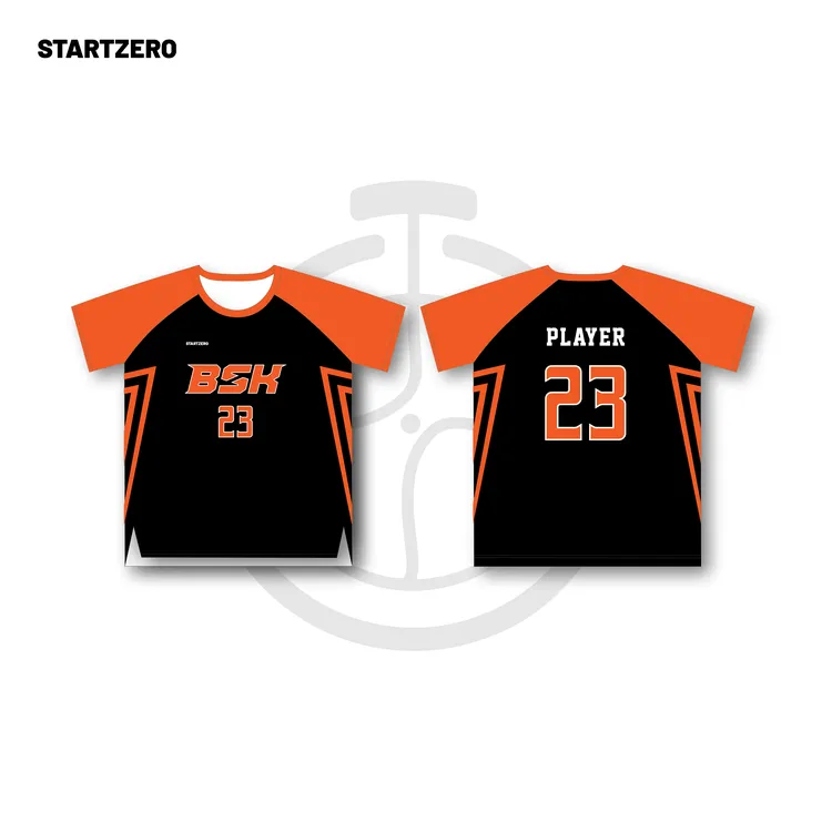 定制BSK短袖投篮热身服数码印速干T恤夏季透气插肩开衩运动训练