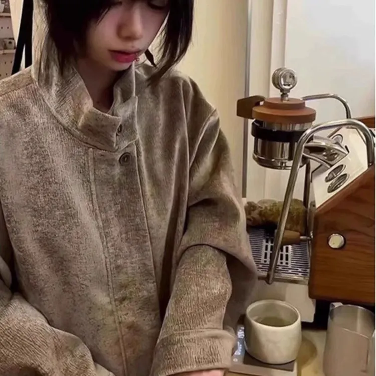 HandSeven2025秋冬美式潮牌男女小众百搭情侣款夹克休闲宽松