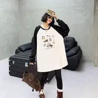 XPP特体大码韩国原单重工刺绣显瘦中长款T恤外穿打底衫卫衣11852