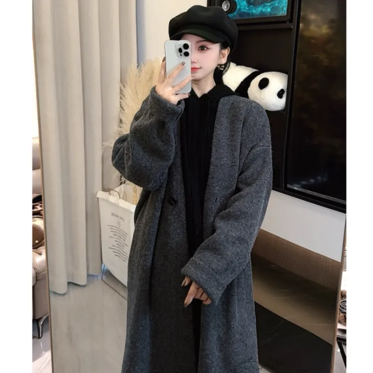 【2.5斤羊毛加密加厚】【拍一发二】加厚保暖针织羊毛外套中长款开衫