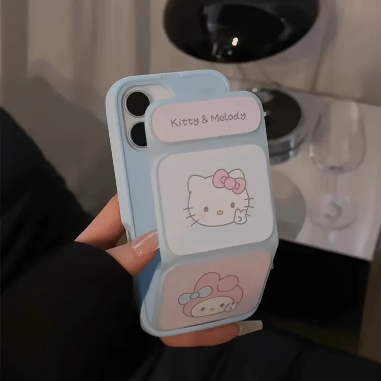 (苹果）可爱kt美乐蒂翻盖手机壳适用iPhone17pro苹果16p新款15/14p