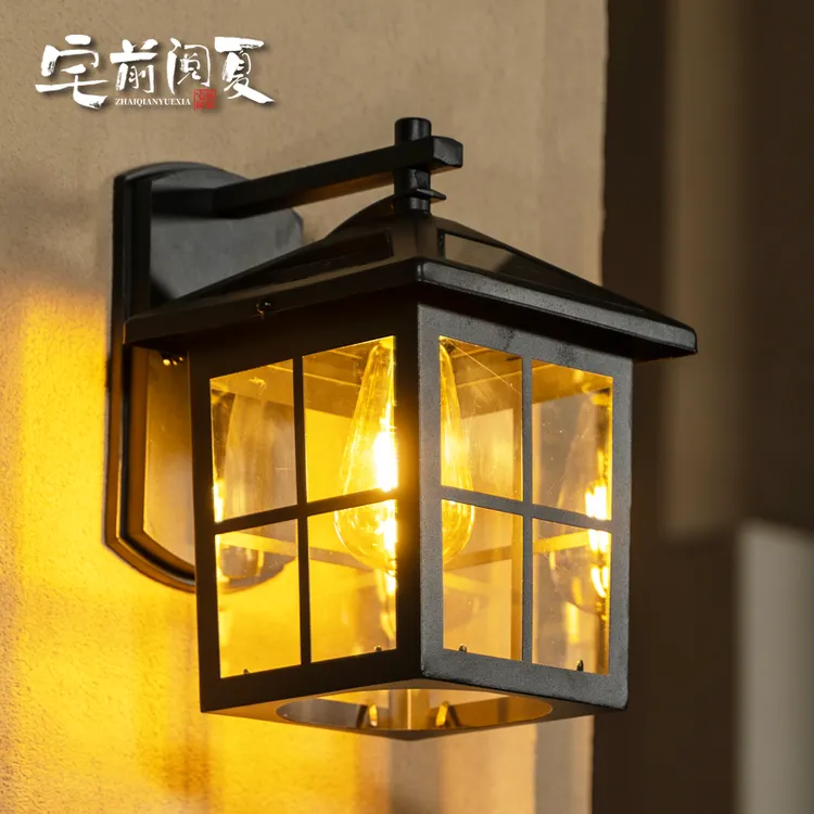 太阳能庭院防水壁灯大门两边阳台走廊院子家用防水庭院太阳能灯