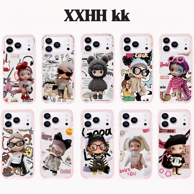 ins风卡通可爱小女孩嘎子姐防摔适用于苹果17promax系列手机壳