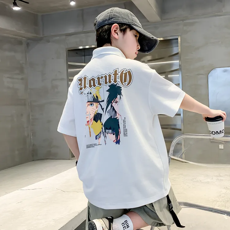 男童短袖POLO衫夏季休闲上衣中大童T恤潮流半袖体恤洋气薄款男孩