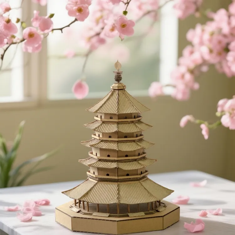 【杭州雷锋塔】木头纸板拼图模型DIY材料包/拼图模型DIY材料包