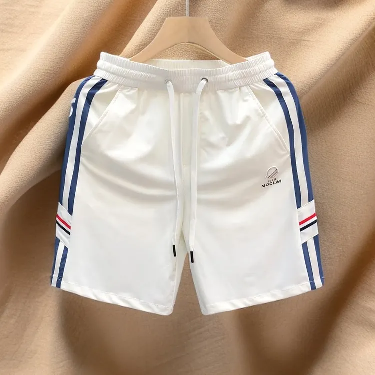 休闲短裤男夏季新款冰丝潮流外穿宽松五分中裤青年男装百搭运动裤