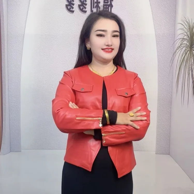 2025年皮衣外套 袖子带拉链