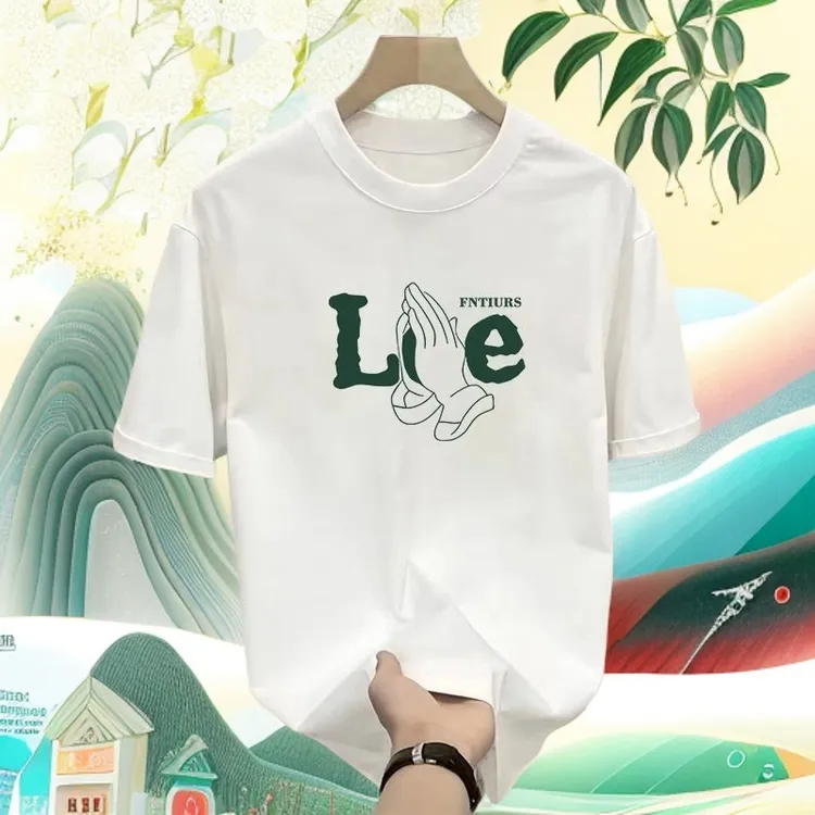 美式痞帅重磅纯棉短袖T恤青年男女款夏季ins潮牌街头修身百搭上衣