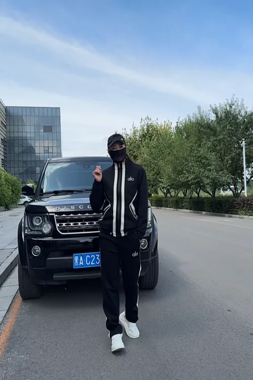25男士秋冬新款休闲男士套装高端时尚拼接立领直筒裤时尚套装