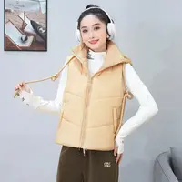 【依.恋】8905# 衣长56 秋冬新款坎肩无袖连帽拉链开衫棉马甲