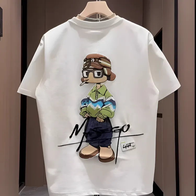 夏季夏天男士t恤短袖纯棉吸汗透气抗起球男生青年青少年轻奢时尚