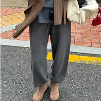 【NO退NO换】韩国丨秋冬慵懒风加厚羊毛休闲裤