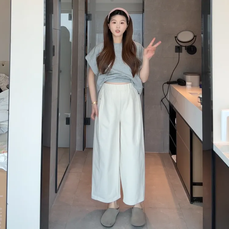 气球奶奶裤~孕妇2025年春夏新款裤子九分小个子宽松韩版显瘦裤子