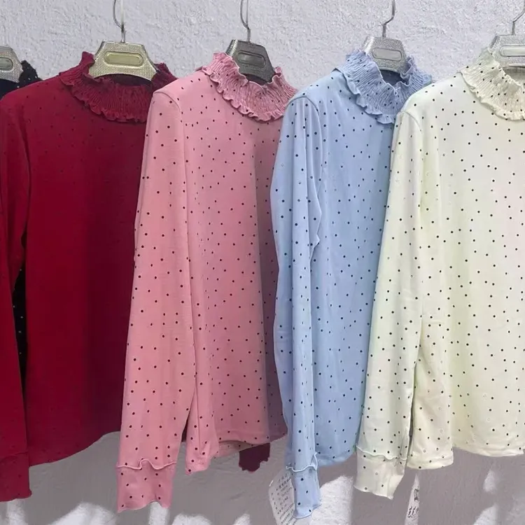 秋冬季新特体大码木耳边250斤可穿时尚百搭打底T桖7184