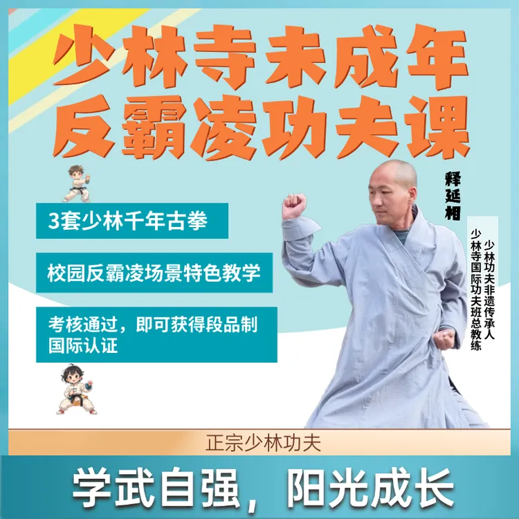 少林寺未成年反霸凌功夫课