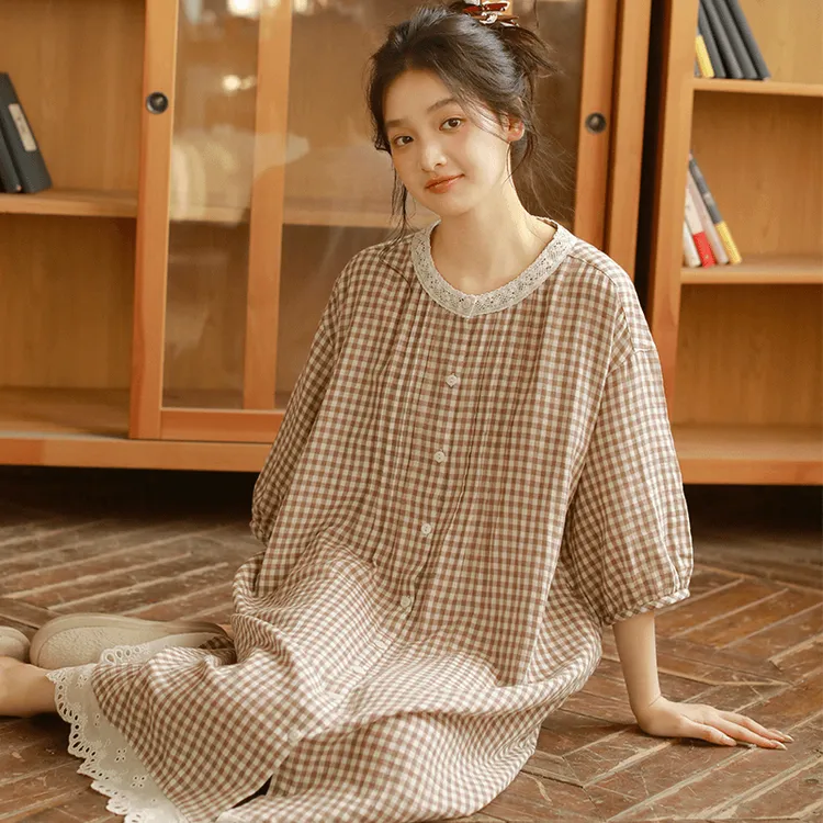 【甜美可爱风】短袖睡裙睡衣女款爆款2025新款休闲风家居服连衣裙