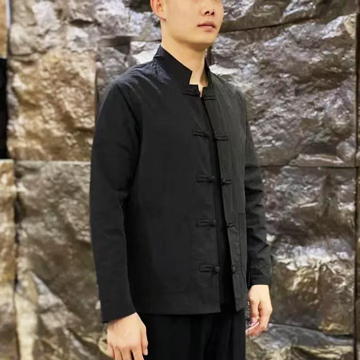 XG215 047男士新款时尚休闲唐装外套