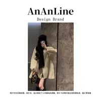 AnAnLine.【雪国恋人2.0】原创设计可拆卸蝴蝶结手工定制双面尼大衣