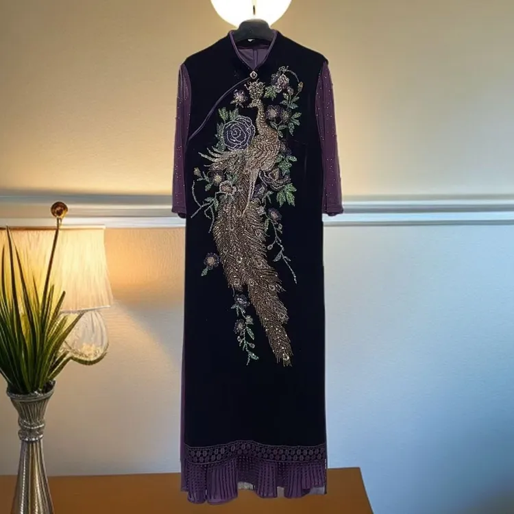 E889289连衣裙设计师轻奢气质显瘦高端时尚优雅高贵洋气名媛长款