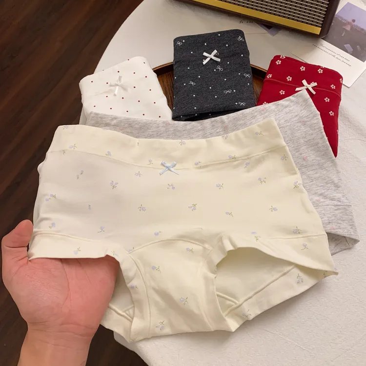 内裤女10A级抗菌纯棉加长裆2025新款小平角内裤A类棉四角女士内裤