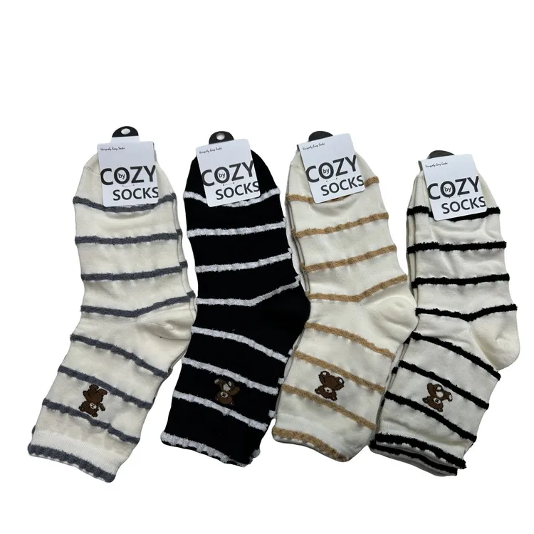 韩国女袜4双，横杠，吸汗舒适，护脚，漂亮。