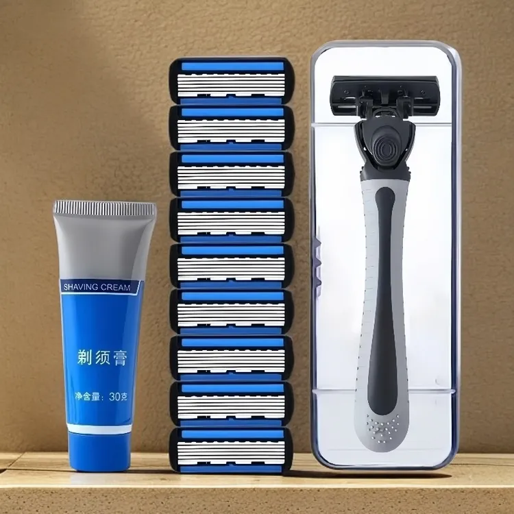 进口男士老式六层刀片剃须刀胡子刀新款六层刀头刮胡刀手动剃须刀