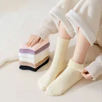 秋冬新款加厚毛圈袜保暖百搭中筒袜W9188