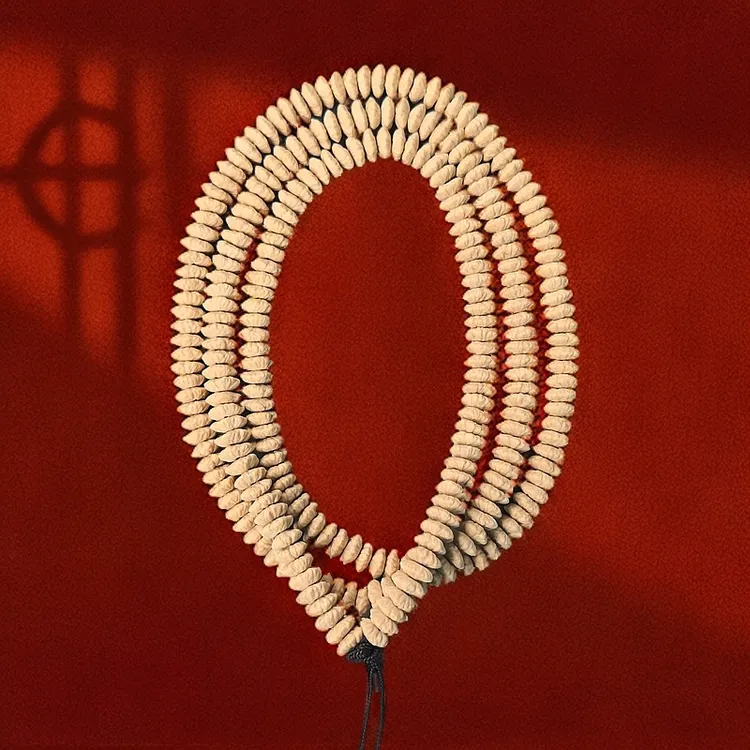 【盘塔出品】W257九华山 金叶莲花菩提双面飞碟7+mm左右108脖挂